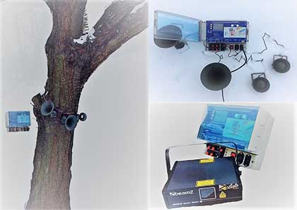 programovateľný plašič vtákov bird scaring 570 zvuk/ultrazvuk/la